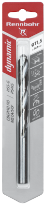 Сверло по металлу ЦХ 11,5х142мм, HSS-G Р6М5, 1шт/уп RENNBOHR DYNAMIC CARD (675115); 11614293