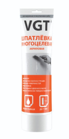 Шпатлевка  многоцелевая акриловая VGT д/наруж и внутр.раб  0,33кг  11606599