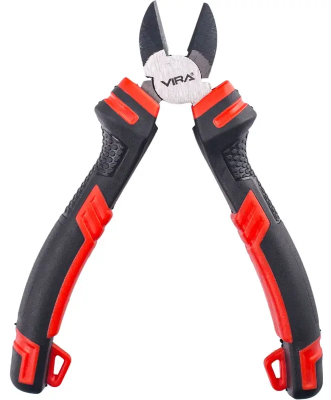 Бокорезы для проводов усиленные 160 мм 6 дюймов, сталь CS 55,  2К ручка VIRA 311039; УТ-00000322