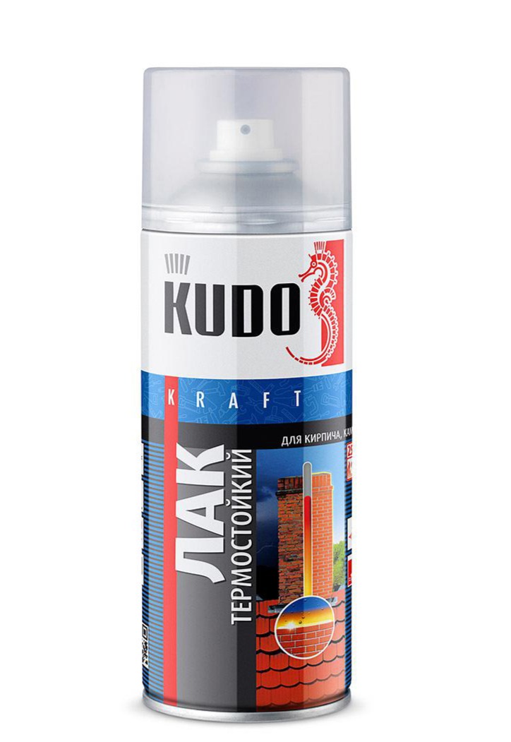 Лак термостойкий для печей и каминов  520 мл KUDO KU-9006; 11600299