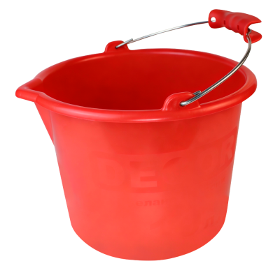 Ведро 8л хозяйственное красное DECOR 633-508; УТ-00000125