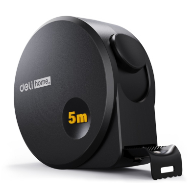 Рулетка 5м х 19мм, эксклюзивный дизайн, софттач Home Series Black Deli HT8519; 11608834