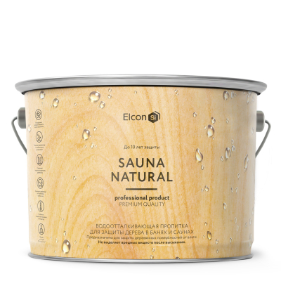 Пропитка для бани и сауны Elcon Sauna Natural 2л; 11607385