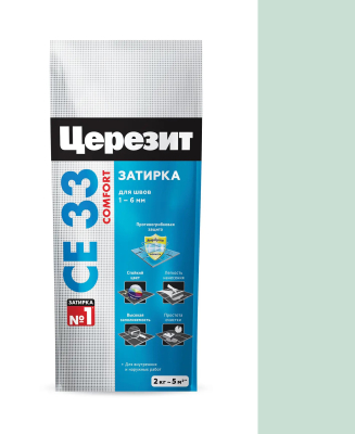 Затирка CERESIT СЕ33 S  №64 мята 2-5мм 2кг  873879; 11588318