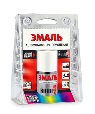 Эмаль алкидная ремонтная с кисточкой автомобильная  "Опал 419" (металлик) KUDO KU-70419 15мл; 11605206