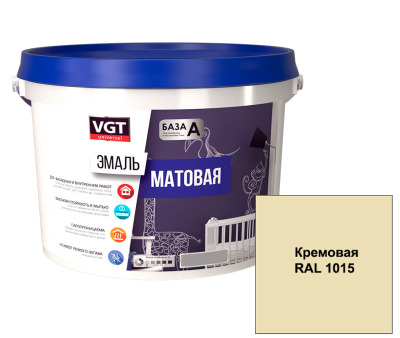 Эмаль ВД АК 1179 универс., кремовая матовая RAL 1015 (1 кг)  VGT 31584; 11608728