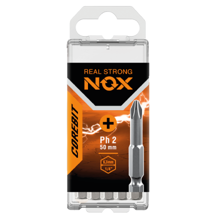 Бита Ph2 - 50 E6.3, 10 шт бокс NOX COREBIT (335250); 11612212