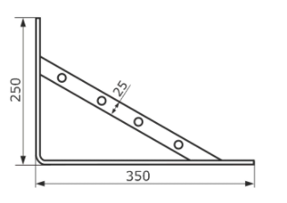 Кронштейн 350х250 медь антик (Балаково) DOMART; 11593810
