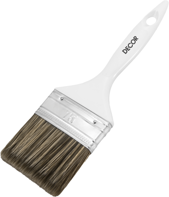 Кисть PROFI для лака 75х15мм темная щетина, пластиковая ручка DECOR 730-075; 11606427