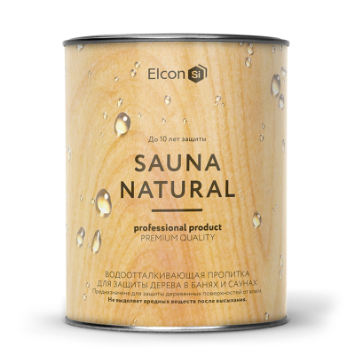 Пропитка для бани и сауны Elcon Sauna Natural 0,9л; 11607384