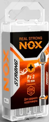 Бита torsion  Pz2-70 E6.3, 10 шт бокс NOX STRONG (337270); 11612998