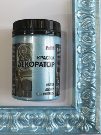 Краска декоратор акриловая PALIZH №152 голубой жемчуг, 0,25 кг; 11605826