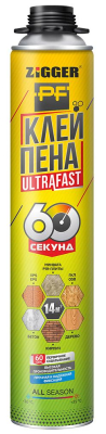 Клей-Пена проф. всесезонная ULTRAFAST 60 СЕКУНД 750мл ZIGGER PF 01-03-60; 11614967