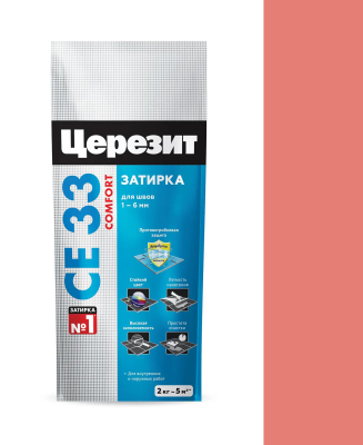 Затирка CERESIT СЕ33 S  №34 розовый 2-5мм 2кг  873878; 11588320