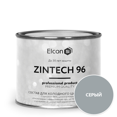 Грунт-эмаль цинконаполненная  Elcon Zintech 96%  1кг; 11607399