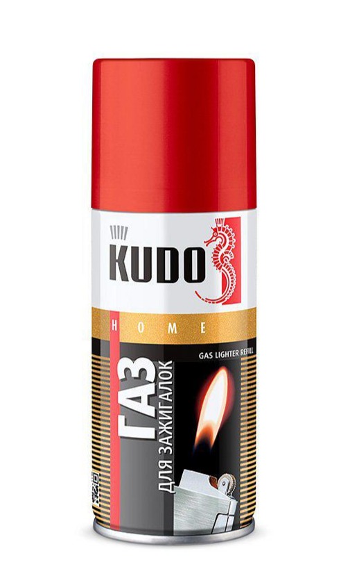 Газ KUDO универсальный для заправки зажигалок, 140 мл; 11600738