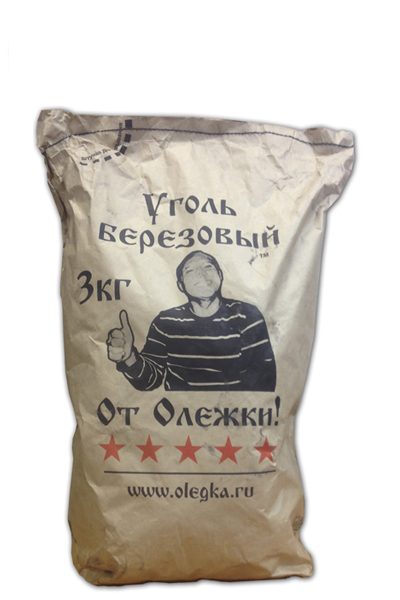 Уголь березовый древесный 3кг "от Олежки";  50174
