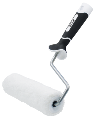 Валик микрофибра 180мм, d-42  бюгель 8 мм, ворс 10 мм с 2К ручкой DECOR BLACK WHITE 480-7180; УТ-00000100