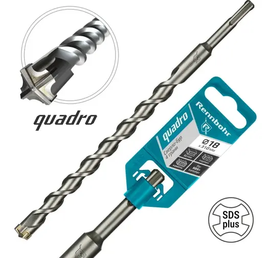 Бур SDS+ 4 грани Rennbohr Quadro 18x310мм (511831); 11614498