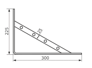 Кронштейн 300х225 медь антик (Балаково) DOMART; 11593809