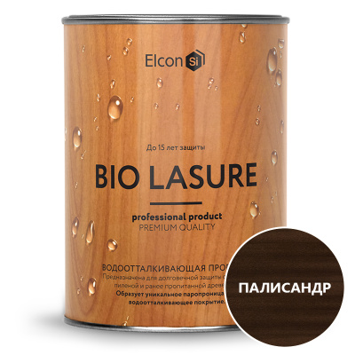 Водоотталкивающая пропитка для дерева Elcon Bio Lasure палисандр  (0,9л) 11607523