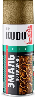 Эмаль молотковая по ржавчине черно-бронзовая алкидная 520мл KUDO KU-3009; 57446