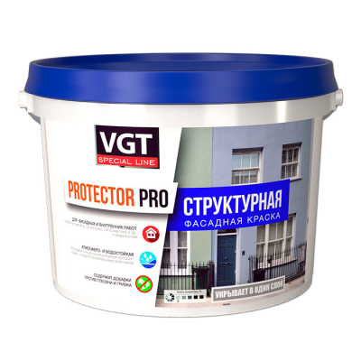 Краска структурная ProtectorPRO фасадная 7кг VGT  ; 11607714