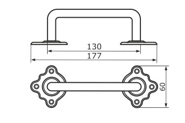 Ручка скоба декоративная 180 хром (Балаково) DOMART; 11598336