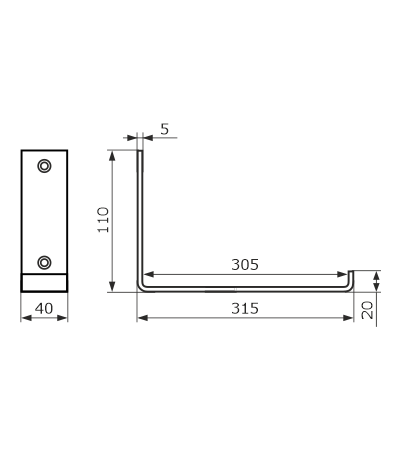 Кронштейн LOFT 300 мод.2 черный (Балаково) DOMART; 11614816