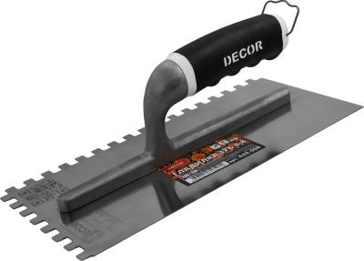 Гладилка 280х130мм с зубьями 8х8мм, сталь 0,7 мм 2К ручка (DЕCOR 620-008); 11615168