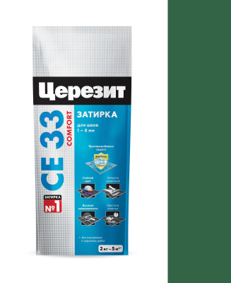 Затирка CERESIT СЕ33 S  №70 зеленый 2-5мм 2кг  1033828; 11588327