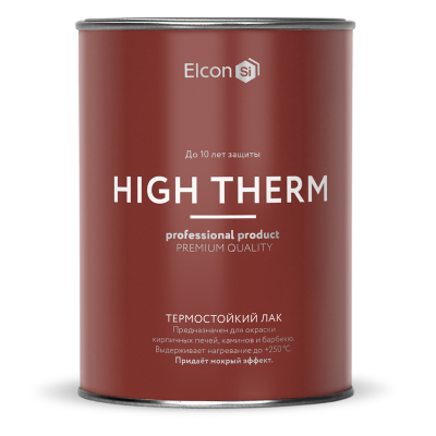 Лак термостойкий Elcon High therm 1 л; 11607331
