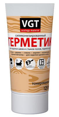 Герметик силиконизированный береза 0,16кг туба с носиком VGT 33668; 11614560
