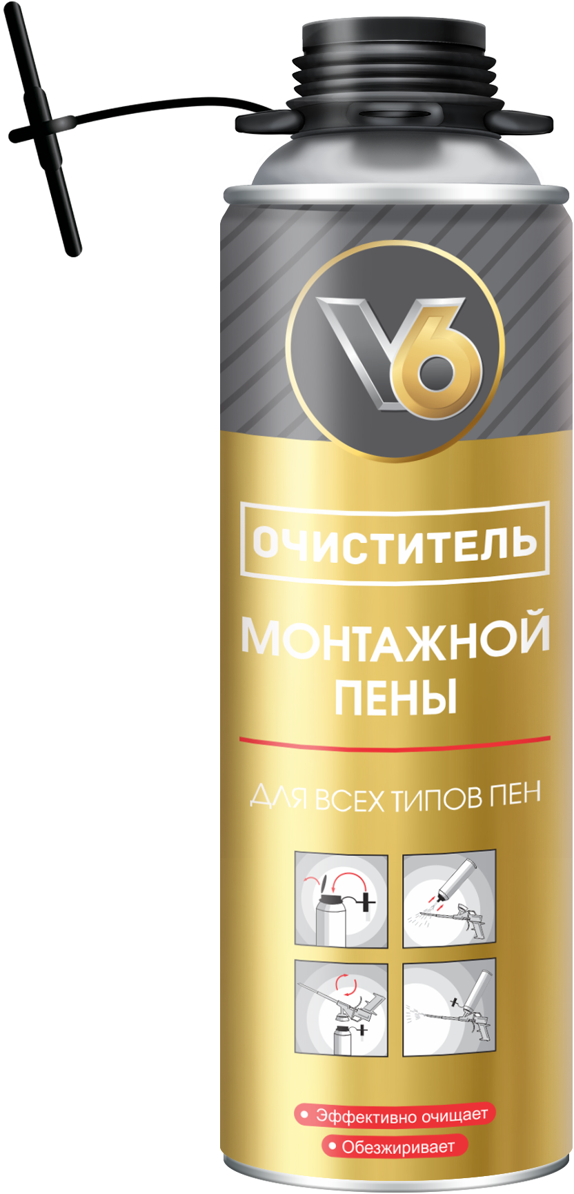 Очиститель пены V6 500мл; 11593826