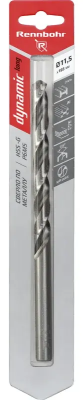 Сверло по металлу ЦХ 11,5х195мм, HSS-G Р6М5, 1шт/уп RENNBOHR DYNAMIC LONG CARD (669115); 11614299