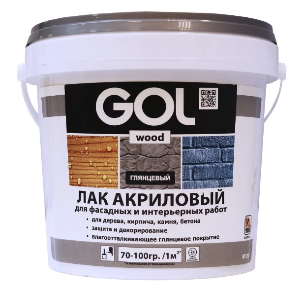 Лак акриловый глянцевый GOL 0,9кг Wd-292;  11590418