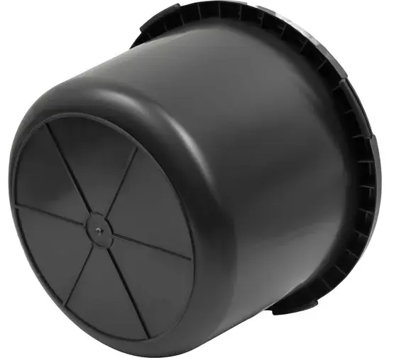 Таз строительный круглый 45 л, черный 435х340х335 MAXIM; 11614986