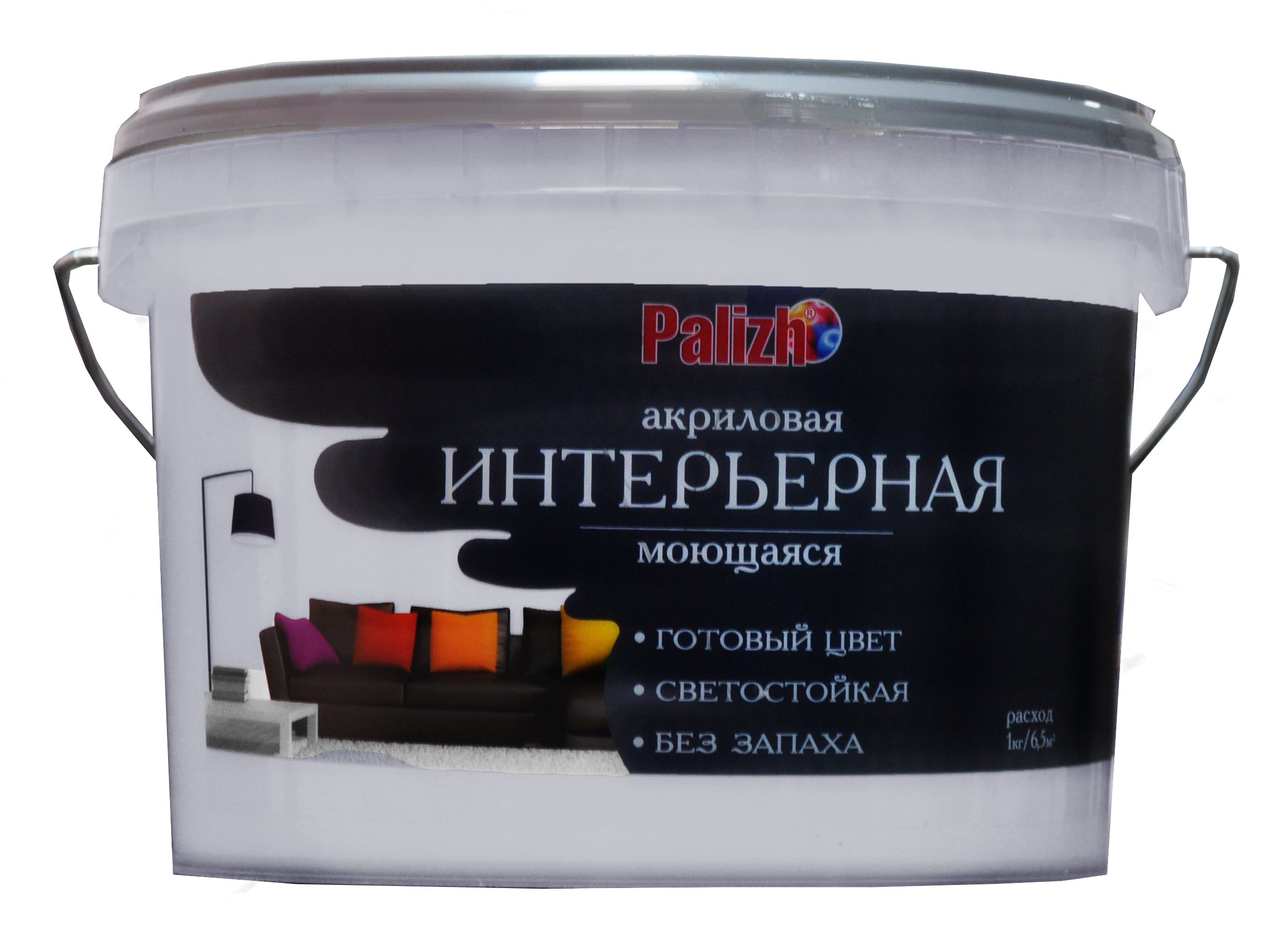 Краска PALIZH акриловая интерьерная моющаяся №310 халва 3,7 кг; 11605601