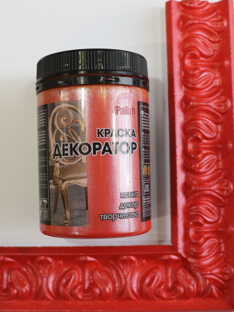 Краска декоратор акриловая PALIZH №155 красный коралл, 0,25 кг; 11605829