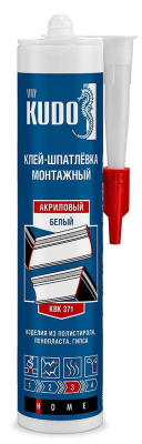 Клей-шпатлевка на акриловой основе белый 280мл KUDO HOME  КВК-371; 11614308