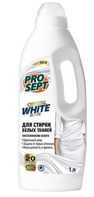 Гель для стирки белых и светлых тканей  1л  PROSEPT Crystal White 288-1; 11612488