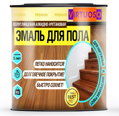 Эмаль VIRTUOSO PREMIUM алкидно-уретановая для пола