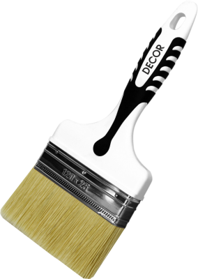Кисть Black White универсальная 120х15мм, светлая смешанная щетина, 2К ручка DECOR  880-120; 11607129