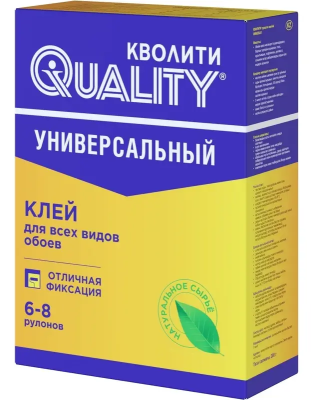 Клей обойный универсальный жесткая пачка 200гр QUALITY 4660013350675; 11594924
