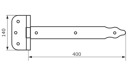 Петля-стрела ПС- 400 б/п (Балаково) DOMART;  586780