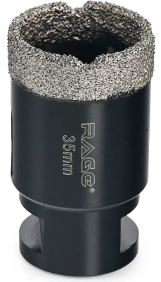 Коронка алмазная 35 мм по керамограниту для УШМ, сухое сверление RAGE 559522;  УТ-00000230