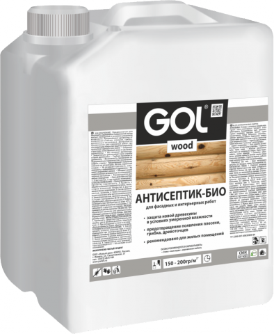 Антисептик - БИО GOL wood пропитка по дереву 10 кг; 11606052