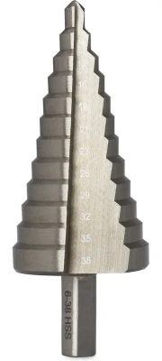 Сверло ступенчатое с трехгранным хвостовиком 6-38 мм VIRA 551638; УТ-00000255