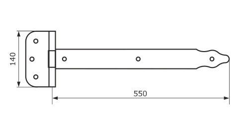 Петля-стрела ПС- 550 б/п  (Балаково) DOMART;  11590703