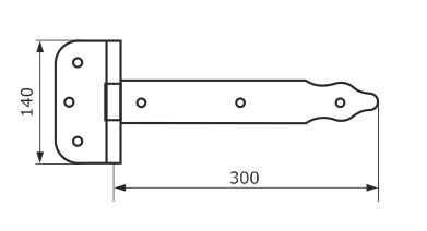 Петля-стрела ПС- 300 бронза антик (Балаково) DOMART;  57042